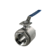 Кран шаровый муфтовый под привод нержавеющий (2PC), AISI304 DN 100 (4