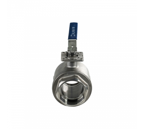 Кран шаровый муфтовый под привод нержавеющий (2PC), AISI304 DN 100 (4