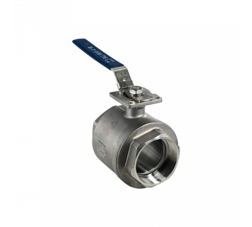 Кран шаровый муфтовый под привод нержавеющий (2PC), AISI304 DN 100 (4