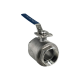 Кран шаровый муфтовый под привод нержавеющий (2PC), AISI304 DN 100 (4