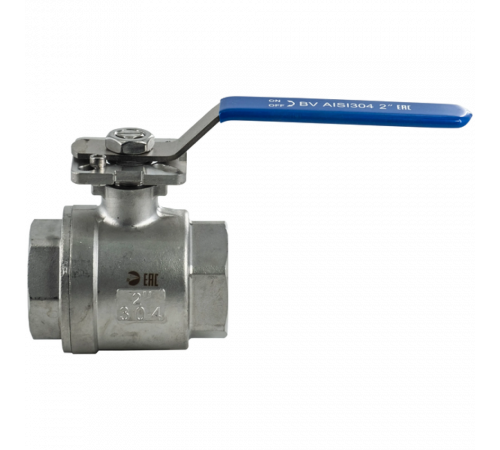 Кран шаровый муфтовый под привод нержавеющий (2PC), AISI304 DN50 (2