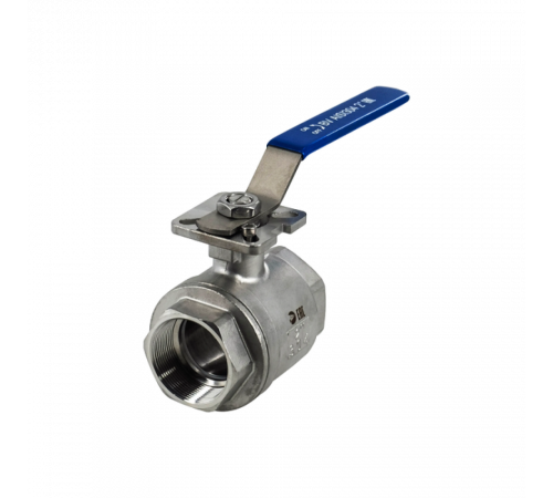 Кран шаровый муфтовый под привод нержавеющий (2PC), AISI304 DN50 (2
