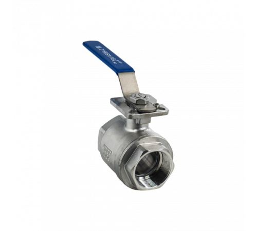 Кран шаровый муфтовый под привод нержавеющий (2PC), AISI304 DN50 (2