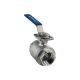 Кран шаровый муфтовый под привод нержавеющий (2PC), AISI304 DN50 (2