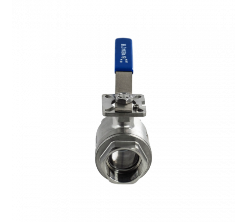 Кран шаровый муфтовый под привод нержавеющий (2PC), AISI304 DN50 (2