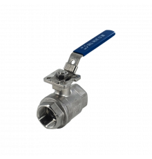 Кран шаровый муфтовый под привод нержавеющий (2PC), AISI304 DN32 (1_1/4"), (CF8), PN40