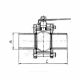 Кран шаровой стальной 11с67п Ду 80 Ру16 под приварку полнопроходной Маршал СП.00.1.016.080