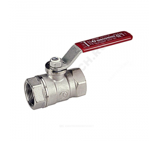 Кран шаровой латунь хром R250D Ду 25 Ру35 ВР рычаг Giacomini R250X005