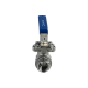 Кран шаровый муфтовый под привод нержавеющий (2PC), AISI304 DN25 (1