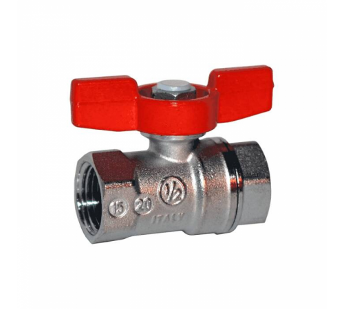 Кран шаровой латунь хром R251D Ду 8 Ру42 ВР бабочка Giacomini R251X001