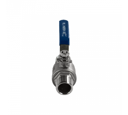 Кран шаровый муфтовый двусоставной НР/НР нержавеющий (2PC), AISI304 DN25 (1