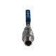 Кран шаровый муфтовый двусоставной НР/НР нержавеющий (2PC), AISI304 DN25 (1