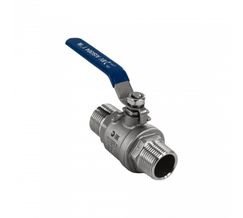 Кран шаровый муфтовый двусоставной НР/НР нержавеющий (2PC), AISI304 DN25 (1