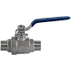 Кран шаровый муфтовый двусоставной НР/НР нержавеющий (2PC), AISI304 DN15 (1/2