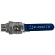 Кран шаровый муфтовый двусоставной НР/НР нержавеющий (2PC), AISI304 DN15 (1/2