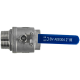 Кран шаровый муфтовый двусоставной ВР/НР нержавеющий (2PC), AISI304 DN50 (2