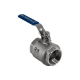 Кран шаровый муфтовый двусоставной с фиксатором нержавеющий (2PC), AISI304 DN50 (2