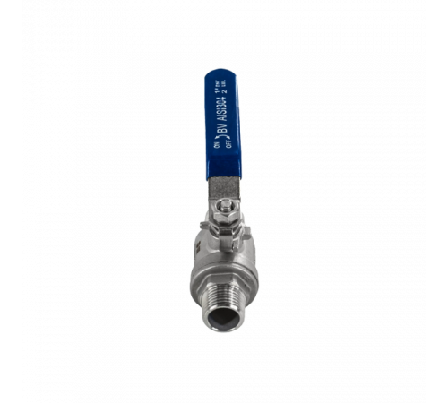 Кран шаровый муфтовый двусоставной НР/НР нержавеющий (2PC), AISI304 DN15 (1/2