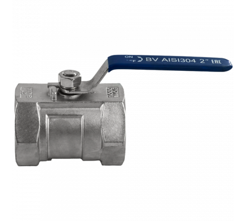 Кран шаровый муфтовый стандартнопроходной нержавеющий (1PC), AISI304 DN50 (2