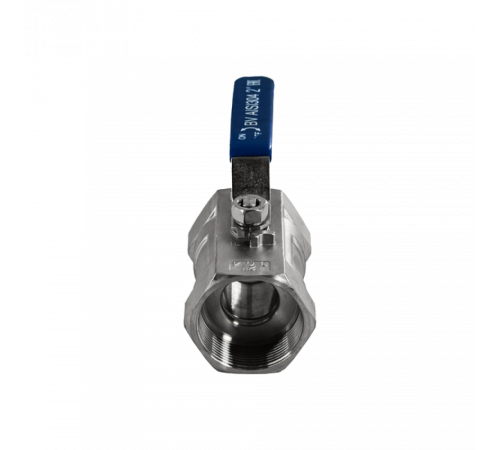 Кран шаровый муфтовый стандартнопроходной нержавеющий (1PC), AISI304 DN50 (2