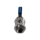 Кран шаровый муфтовый стандартнопроходной нержавеющий (1PC), AISI304 DN50 (2