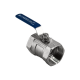 Кран шаровый муфтовый стандартнопроходной нержавеющий (1PC), AISI304 DN50 (2