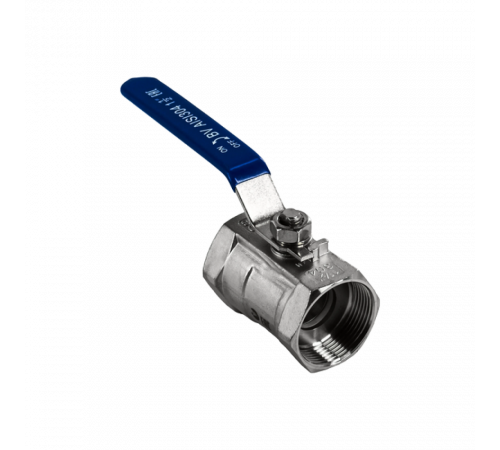Кран шаровый муфтовый стандартнопроходной нержавеющий (1PC), AISI304 DN40 (1_1/2