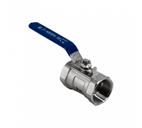 Кран шаровый муфтовый стандартнопроходной нержавеющий (1PC), AISI304 DN32 (1_1/4