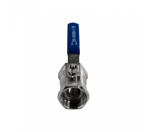 Кран шаровый муфтовый стандартнопроходной нержавеющий (1PC), AISI304 DN40 (1_1/2