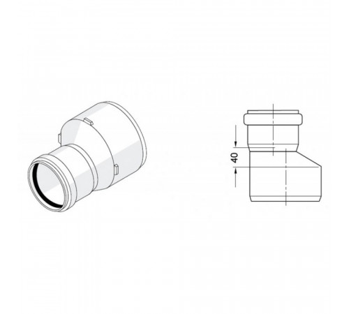 Переходник Rehau Raupiano Plus 110/50