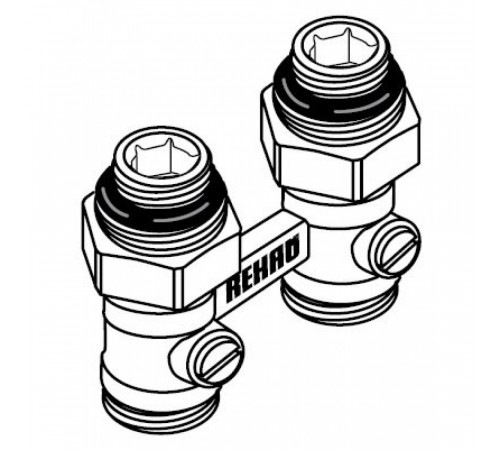 Узел присоединения Rehau 1/2x3/4 прямой