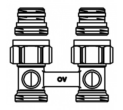 Узел присоединения Oventrop Multiflex F 1/2HPx3/4HP прямой