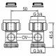 Узел присоединения Oventrop Multiflex F 3/4 x 3/4 прямой