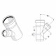 Тройник Rehau Raupiano Plus 45° 110/50
