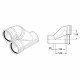 Отвод Rehau Raupiano Plus 110/110 параллельный