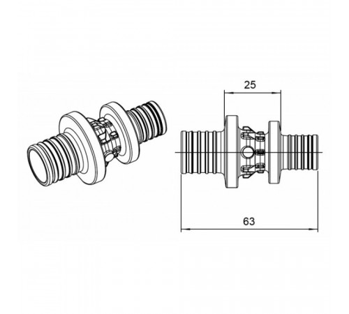 Муфта Rehau Rautitan PX 25-16