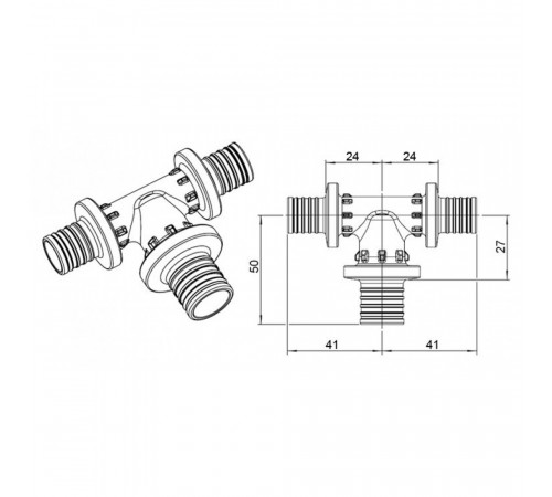 Тройник Rehau Rautitan PX 20-25-20