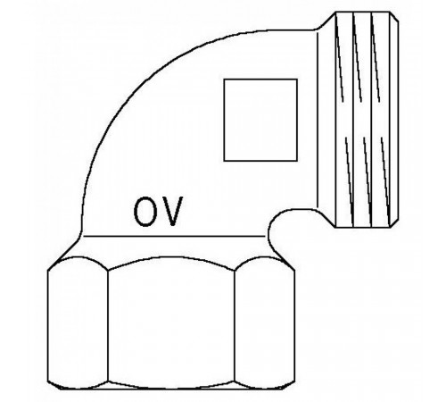 Угольник Oventrop Cofit S 90° G3/4xRp1/2