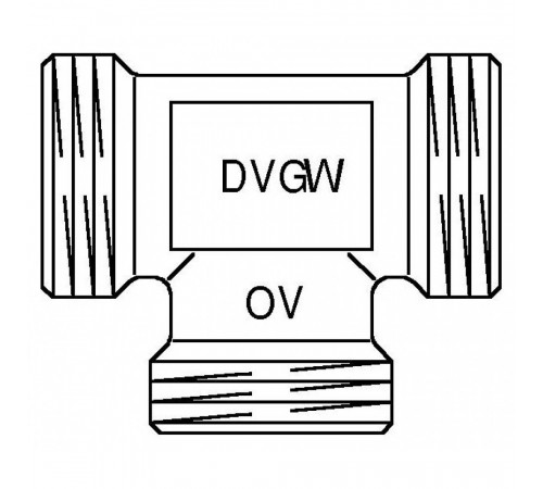 Тройник Oventrop Cofit S G1xG3/4xG1