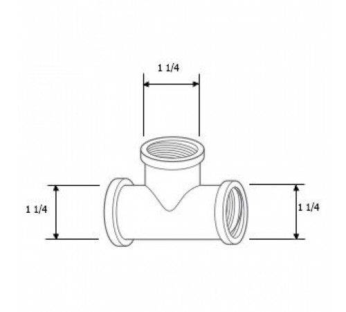 Тройник Royal Thermo 1 1/4x1 1/4x1 1/4
