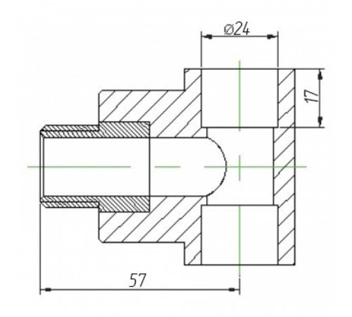 Тройник Kalde 3222-tmo-250c25 25x3/4