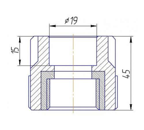Муфта Kalde 3222-nfo-200b00 20х1/2