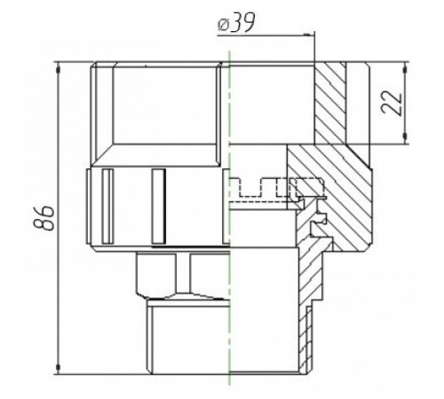 Муфта Kalde 3222-nmo-401a06 40х1 1/4