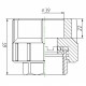 Муфта Kalde 3222-nfo-401a06 40х1 1/4