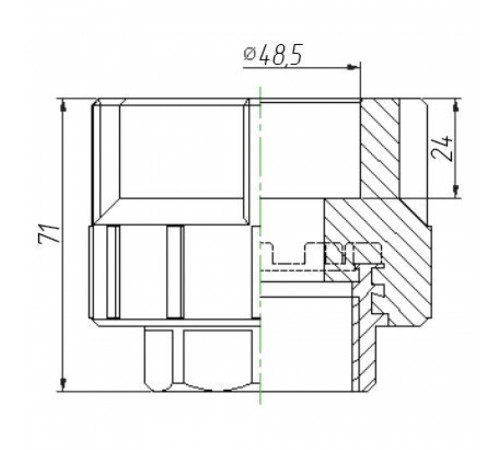 Муфта Kalde 3222-nfo-501b06 50х1 1/2