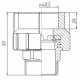 Муфта Kalde 3222-nmo-501b06 50х1 1/2