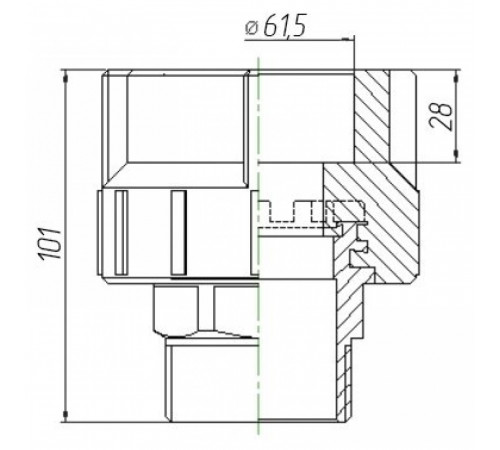 Муфта Kalde 3222-nmo-632006 63х2
