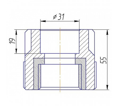 Муфта Kalde 3222-nfo-320c00 32х3/4