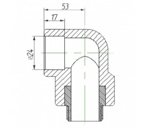Угольник Kalde 3222-emo-250c00 25х3/4