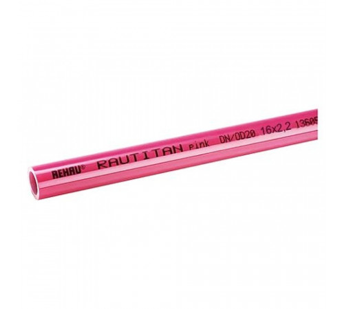 Труба из сшитого полиэтилена Rehau Rautitan pink 16x2,2 (штанга: 6 м)